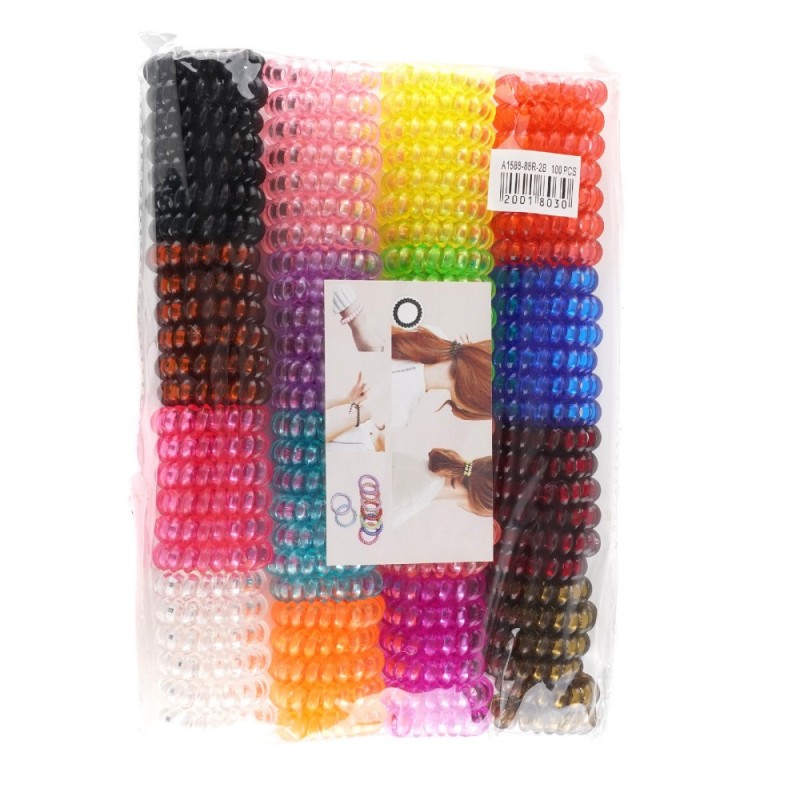 Набор резинок-пружинок для волос 4см глянцевый прозрачный (11431) invisibobble