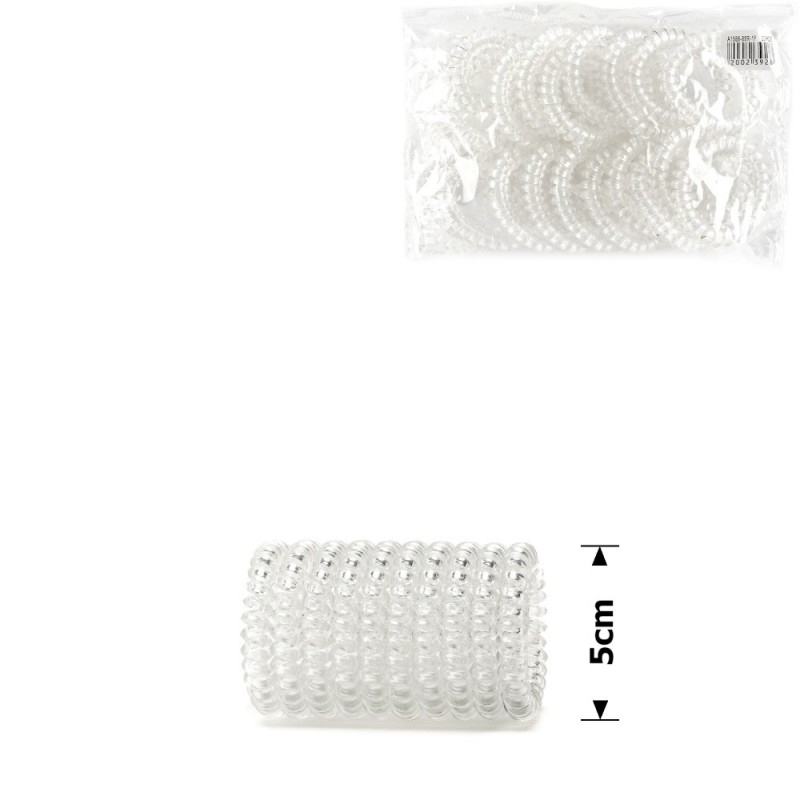 Набор резинок-пружинок для волос 5см прозрачный глянцевый (11953) invisibobble