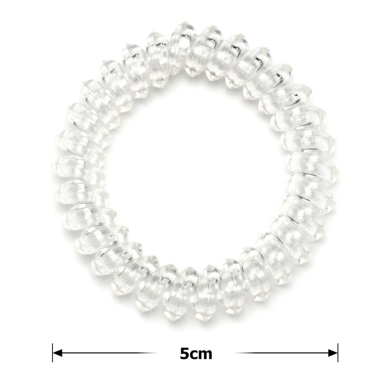 Набор резинок-пружинок для волос 5см прозрачный глянцевый (11953) invisibobble