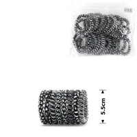 Набор резинок-пружинок для волос 5.5см глянцевый чёрно-белый (14943) invisibobble