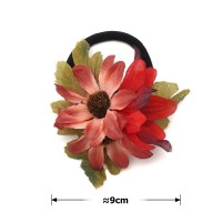 Резинка для волос с цветком 9см (27219) вариант 01