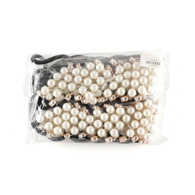 Набор резинок для волос с бусинами молочного цвета (11539)