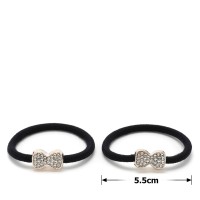 Набор резинок для волос с бантиком со стразами (11708)