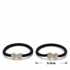 Набор резинок для волос с бантиком со стразами (11708)