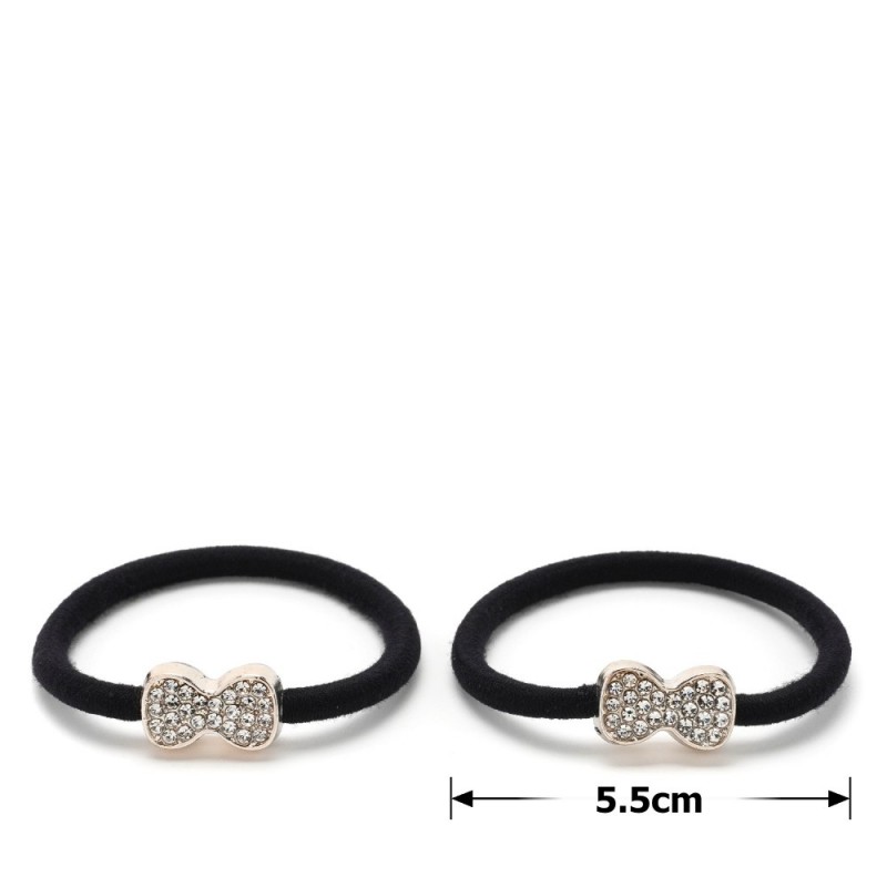 Набор резинок для волос с бантиком со стразами (11708)