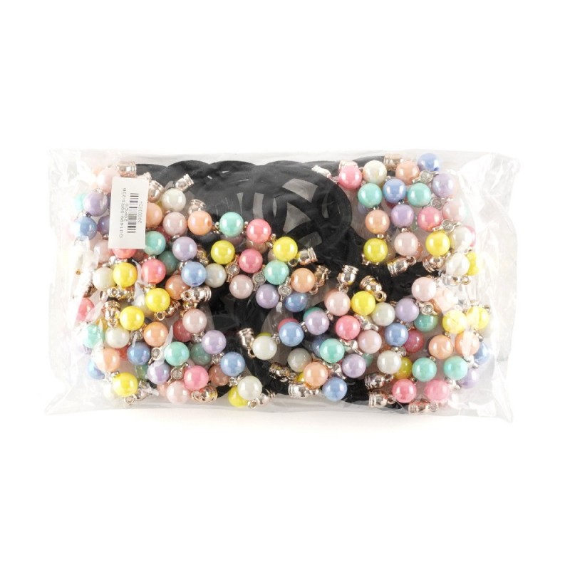 Набор резинок для волос с разноцветными бусинами (12178)