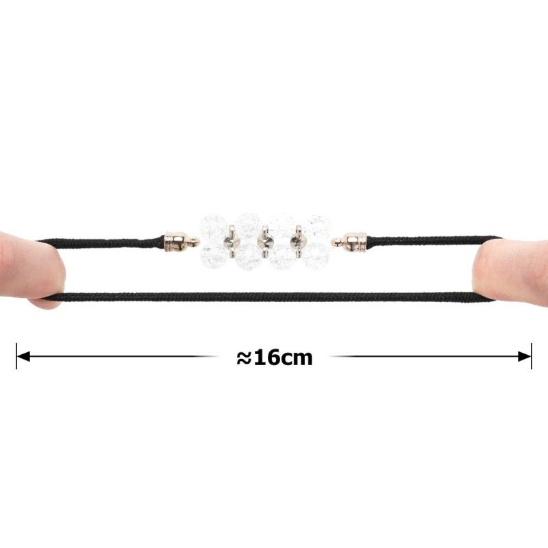 Набор резинок для волос с прозрачными белыми бусинами (12963)