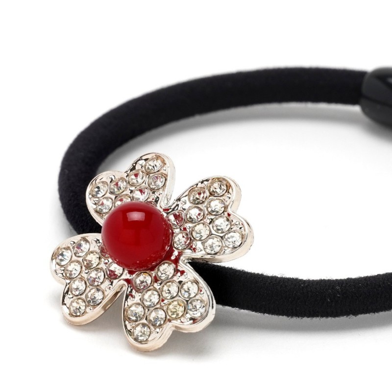 Набор резинок для волос с цветком со стразами (13222)