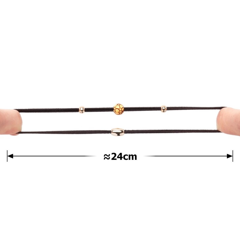 Набор резинок для волос с деревянными шариками (13224)