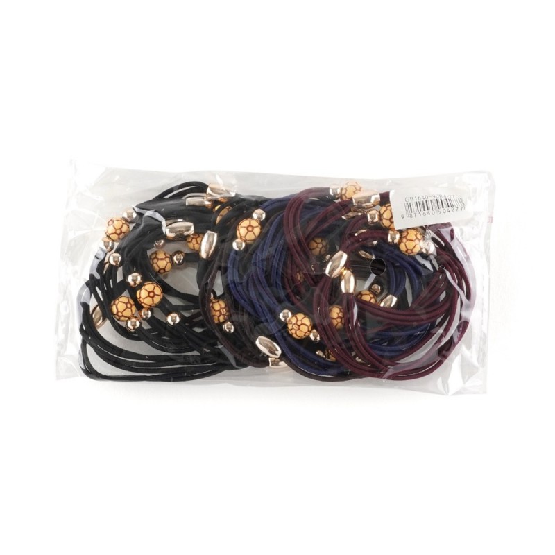 Набор резинок для волос с деревянными шариками (13224)