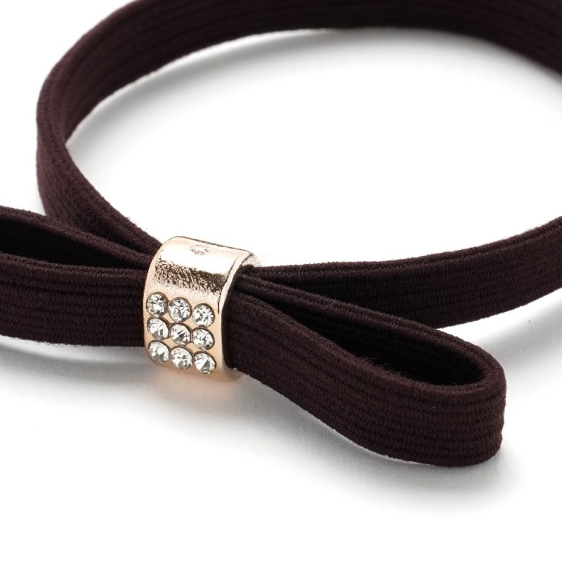 Набор резинок для волос из микрофибры со стразами (13574)