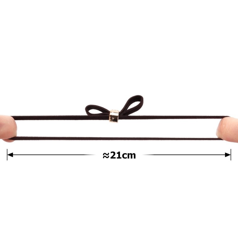 Набор резинок для волос из микрофибры со стразами (13574)