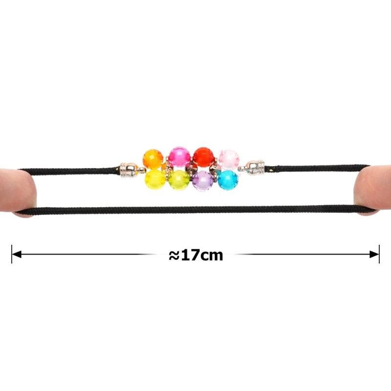 Набор резинок для волос с прозрачными цветными бусинами (13815)