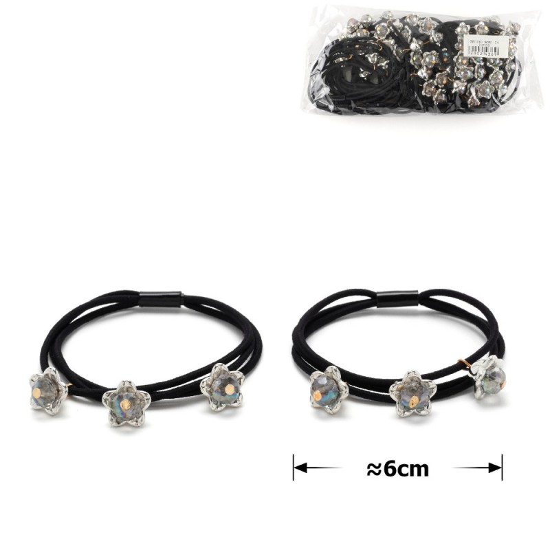 Набор резинок для волос с цветками (14763)