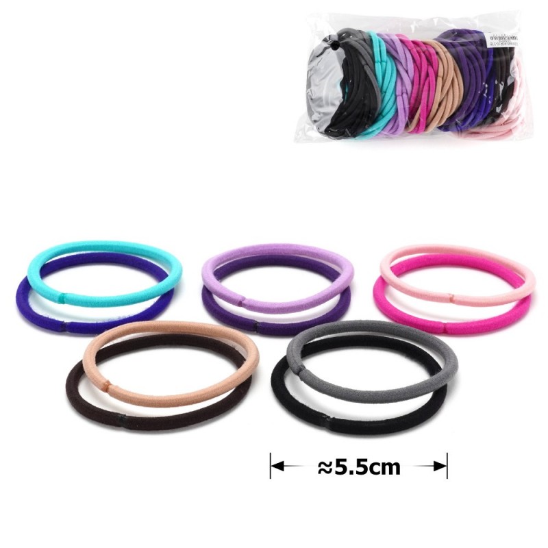 Набор бесшовных резинок для волос цветной (15197)