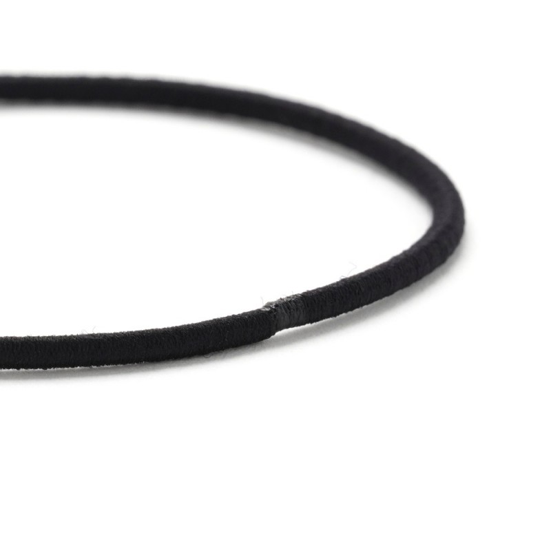 Набор бесшовных резинок для волос черный (15200)