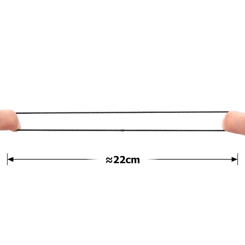 Набор бесшовных резинок для волос черный (15200)