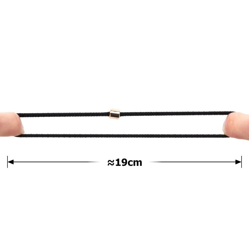 Набор резинок для волос из микрофибры со стразами черные (15202)