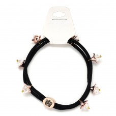 Резинка для волос двойная со стразами (25566) вариант 01