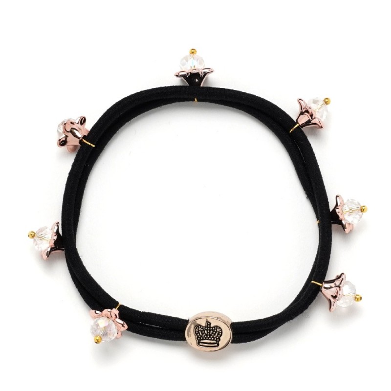 Резинка для волос двойная со стразами (25566) вариант 01