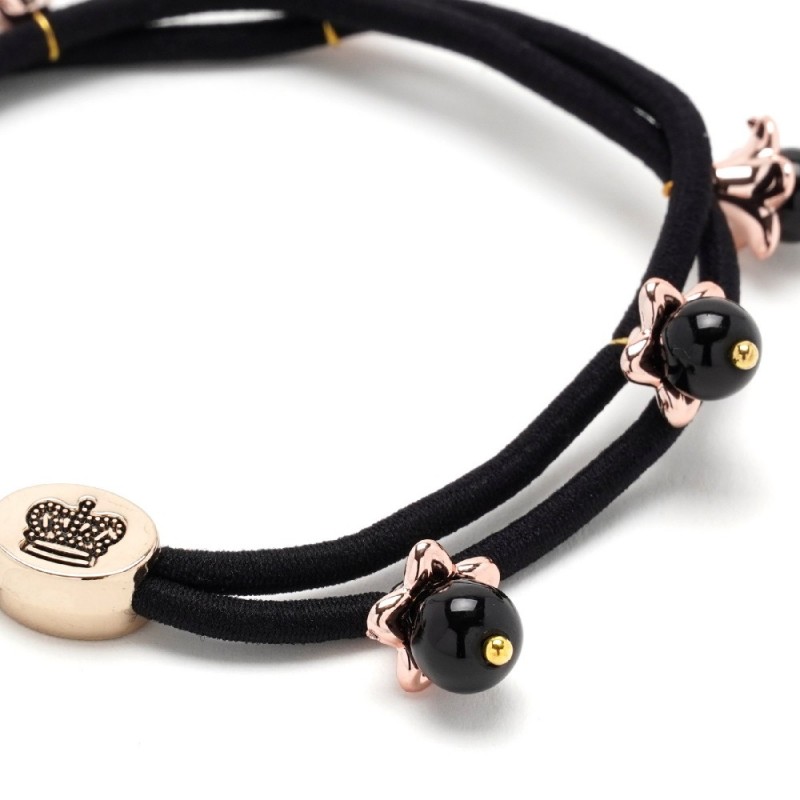 Резинка для волос двойная с бусинками (25567) вариант 01