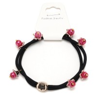 Резинка для волос двойная с бусинками (25567) вариант 10