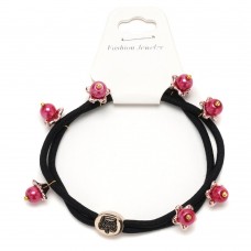 Резинка для волос двойная с бусинками (25567) вариант 10