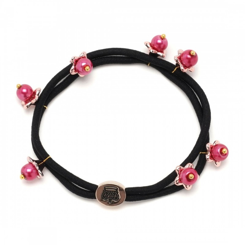 Резинка для волос двойная с бусинками (25567) вариант 10