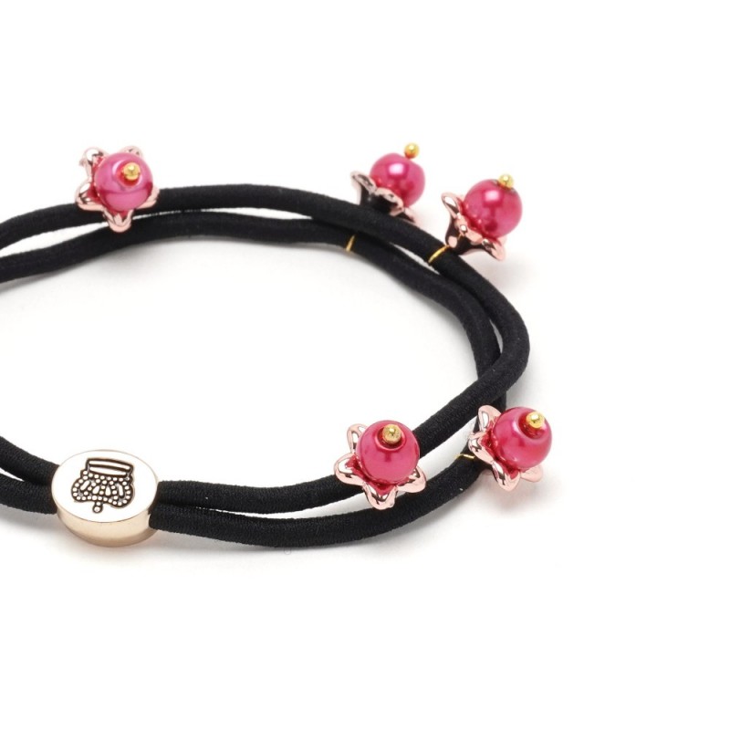 Резинка для волос двойная с бусинками (25567) вариант 10