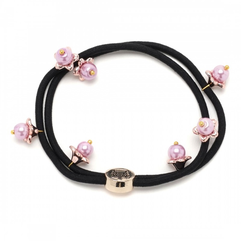 Резинка для волос двойная с бусинками (25567) вариант 11