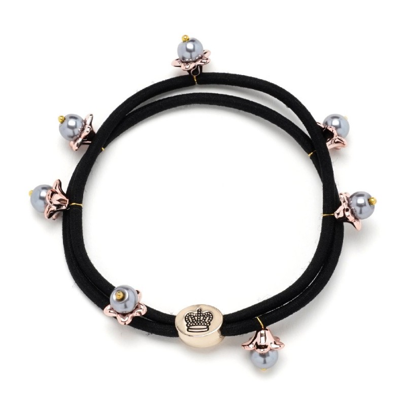 Резинка для волос двойная с бусинками (25567) вариант 02