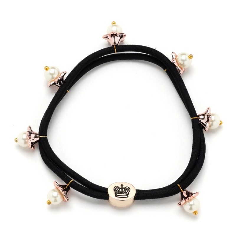 Резинка для волос двойная с бусинками (25567) вариант 03