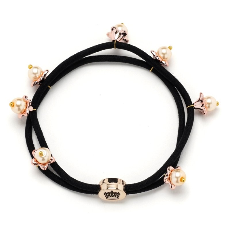 Резинка для волос двойная с бусинками (25567) вариант 04