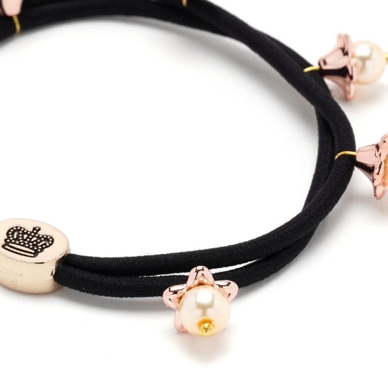 Резинка для волос двойная с бусинками (25567) вариант 04