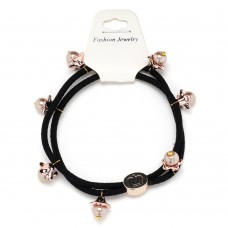 Резинка для волос двойная с бусинками (25567) вариант 05