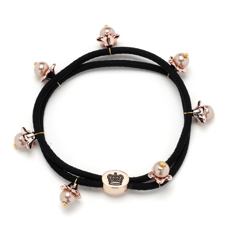 Резинка для волос двойная с бусинками (25567) вариант 05