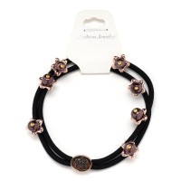 Резинка для волос двойная с бусинками (25567) вариант 06