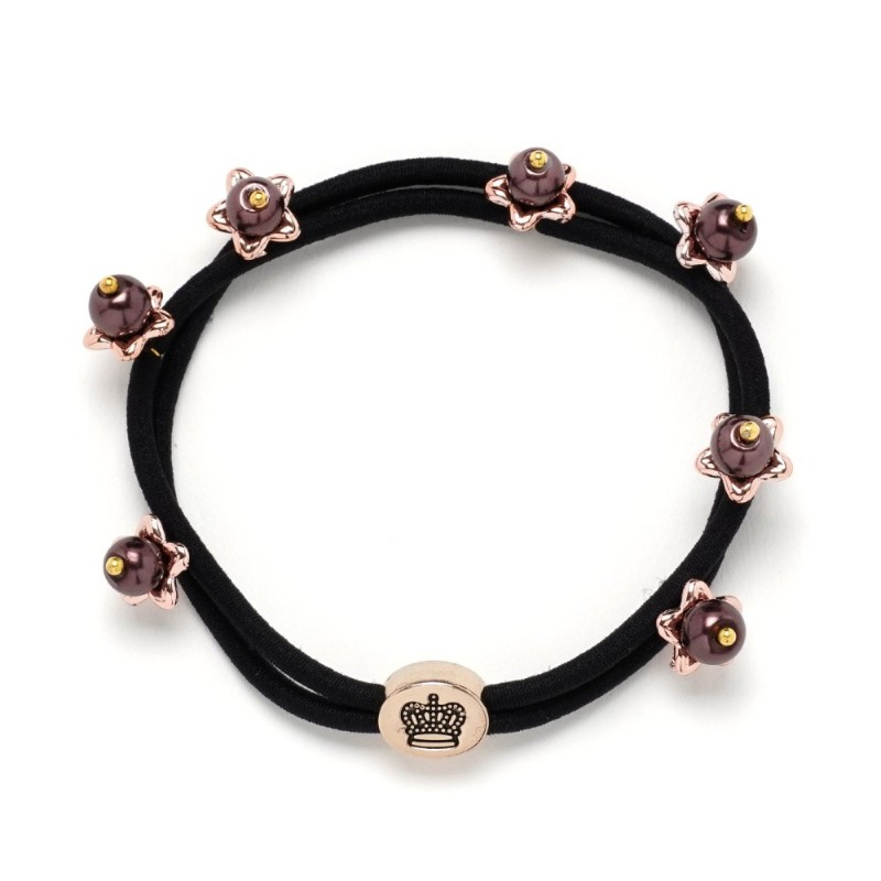 Резинка для волос двойная с бусинками (25567) вариант 06