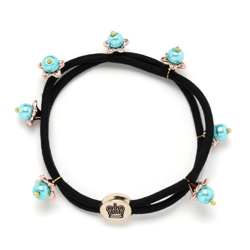 Резинка для волос двойная с бусинками (25567) вариант 07