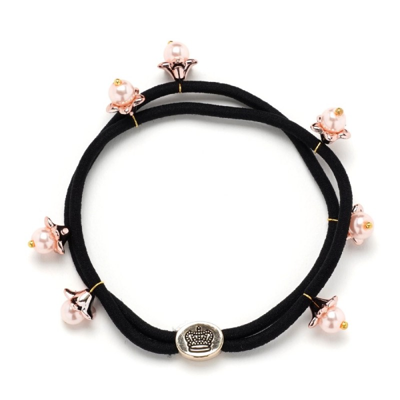 Резинка для волос двойная с бусинками (25567) вариант 08