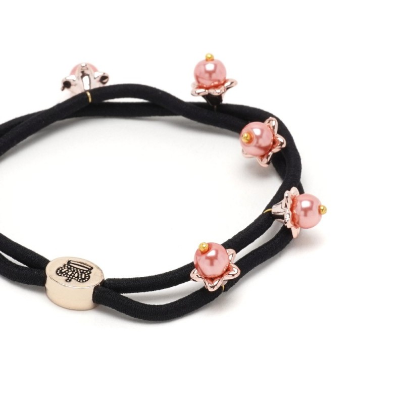 Резинка для волос двойная с бусинками (25567) вариант 09