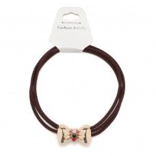 Резинка для волос тройная с фигуркой бантик (25579) вариант 02