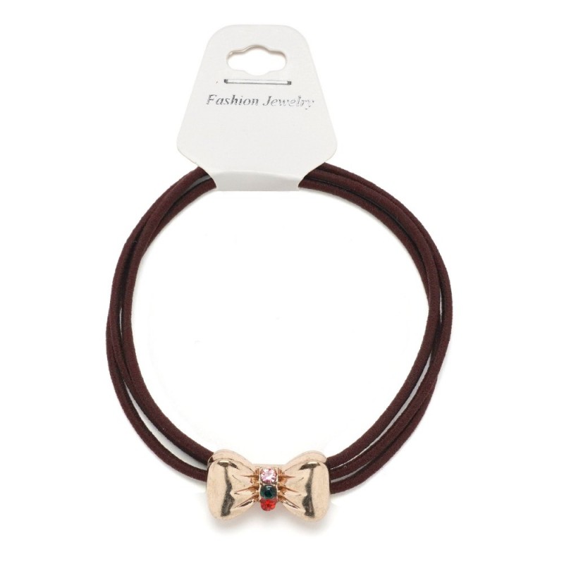 Резинка для волос тройная с фигуркой бантик (25579) вариант 02