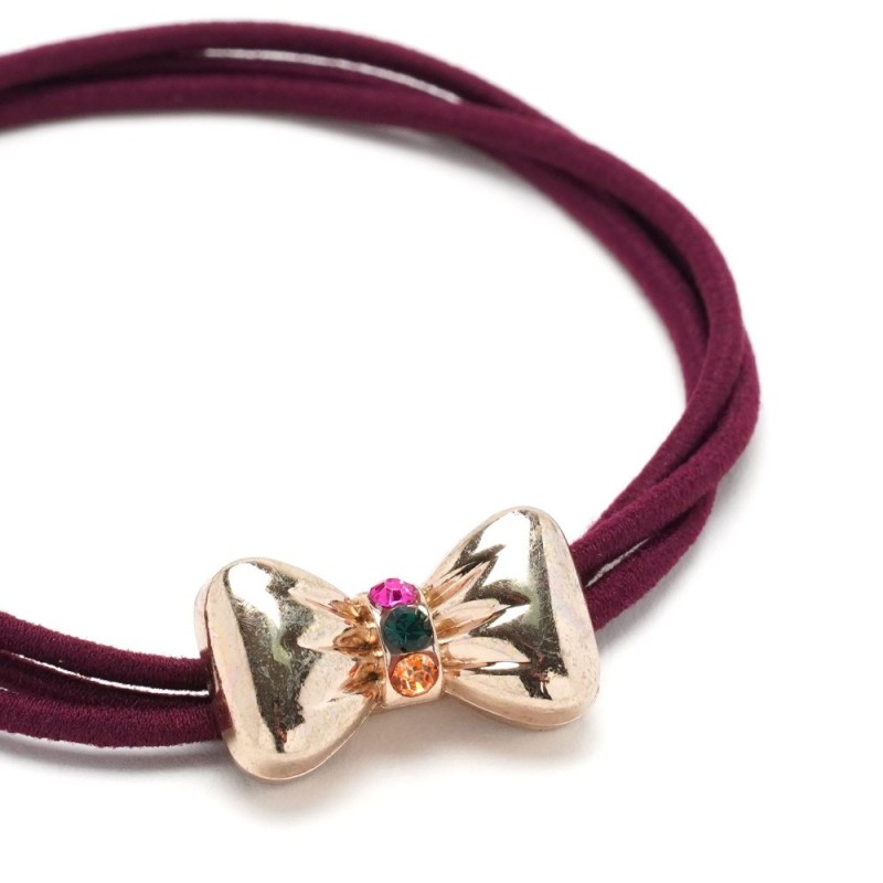 Резинка для волос тройная с фигуркой бантик (25579) вариант 03