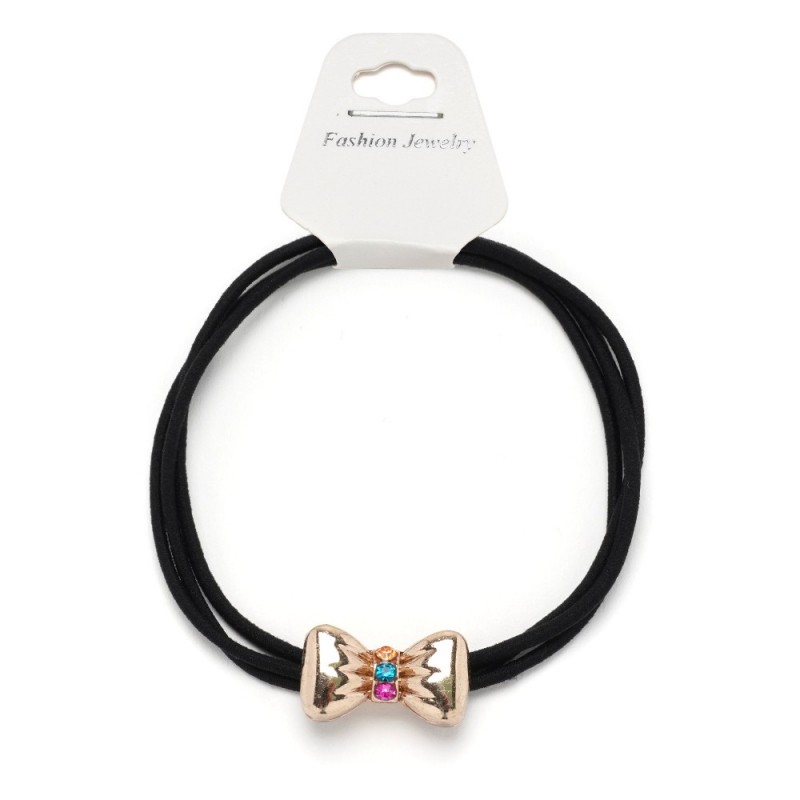 Резинка для волос тройная с фигуркой бантик (25579) вариант 01