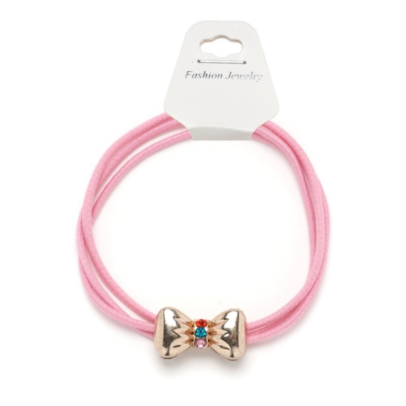 Резинка для волос тройная с фигуркой бантик (25579) вариант 10