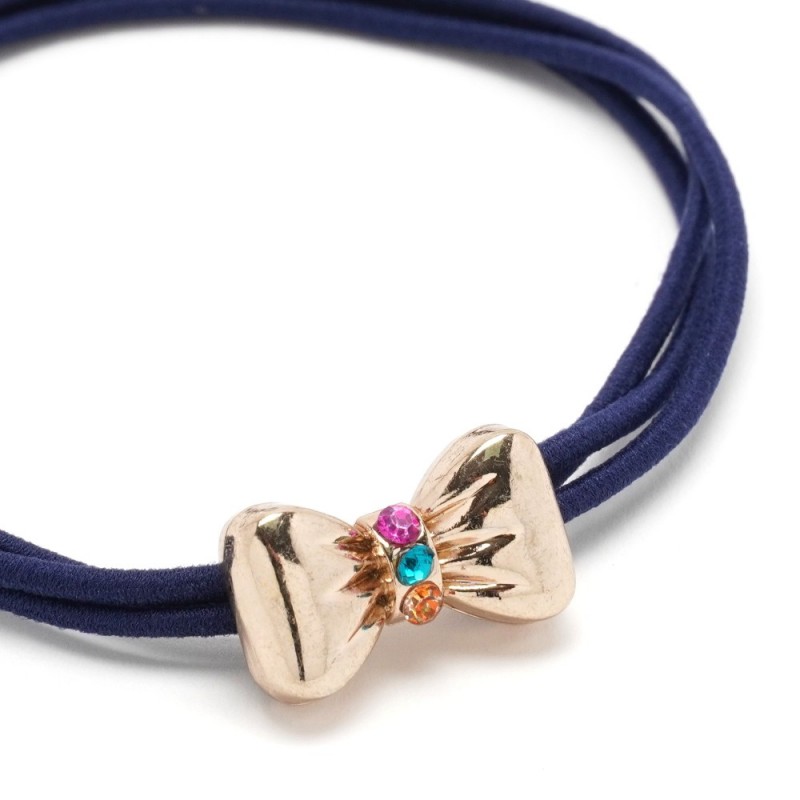 Резинка для волос тройная с фигуркой бантик (25579) вариант 04