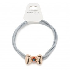 Резинка для волос тройная с фигуркой бантик (25579) вариант 06