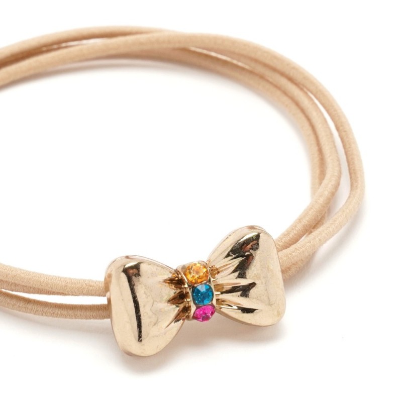 Резинка для волос тройная с фигуркой бантик (25579) вариант 07