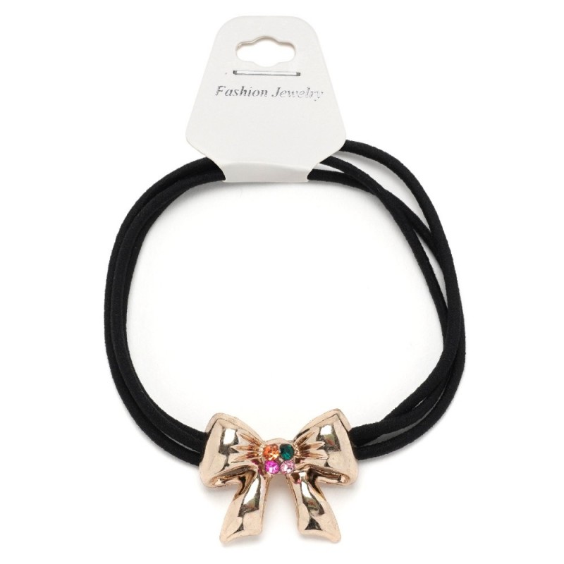 Резинка для волос тройная с фигуркой бантик (25580) вариант 01